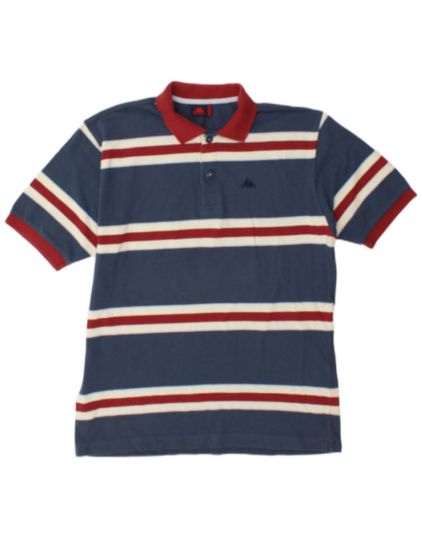 Camisa polo masculina Kappa XL algodão listrado azul
