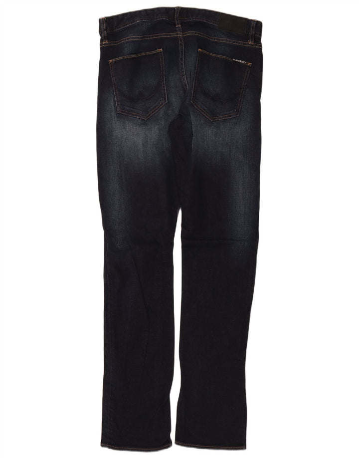 Jeans slim masculino SUPERDRY W34 L34 algodão azul marinho