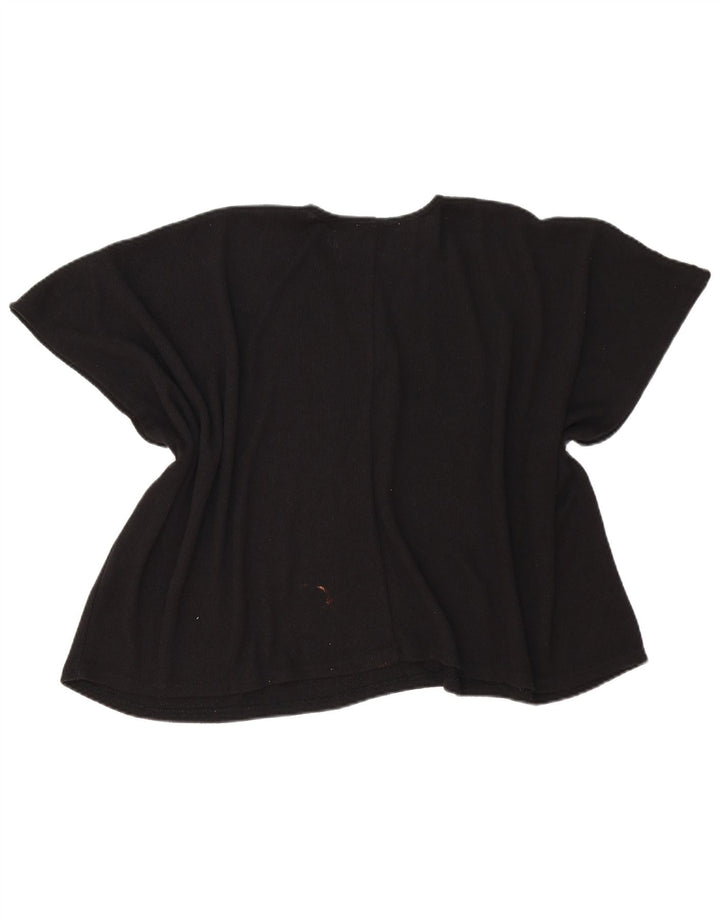 Blusa Poncho Feminina Zara Top UK 14 Médio Preto Viscose
