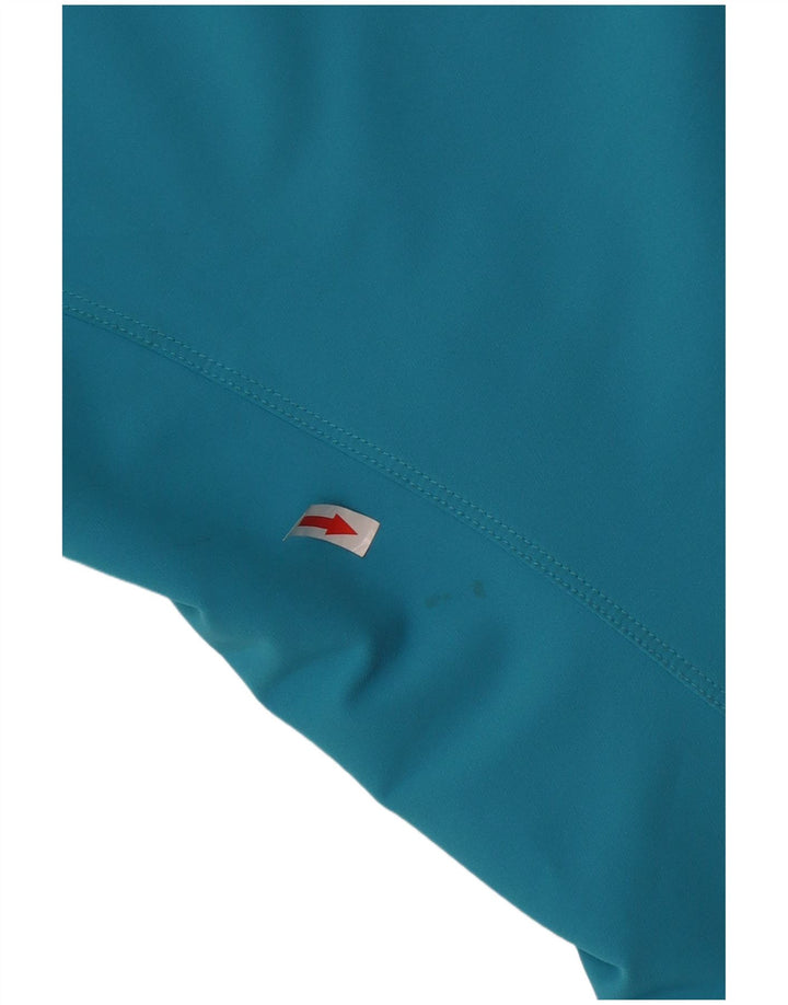 Jaqueta corta-vento feminina com capuz Patagonia UK 14 poliéster turquesa médio