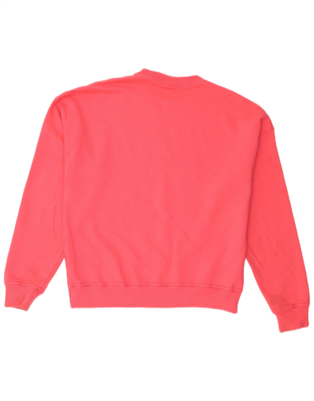 Champion feminino gráfico oversized moletom jumper UK 14 médio rosa