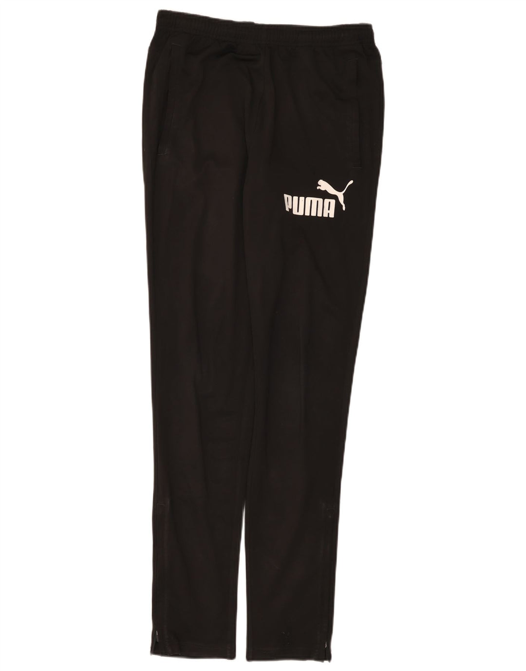 Puma Mens Graphic Calças de treino pequeno poliéster preto
