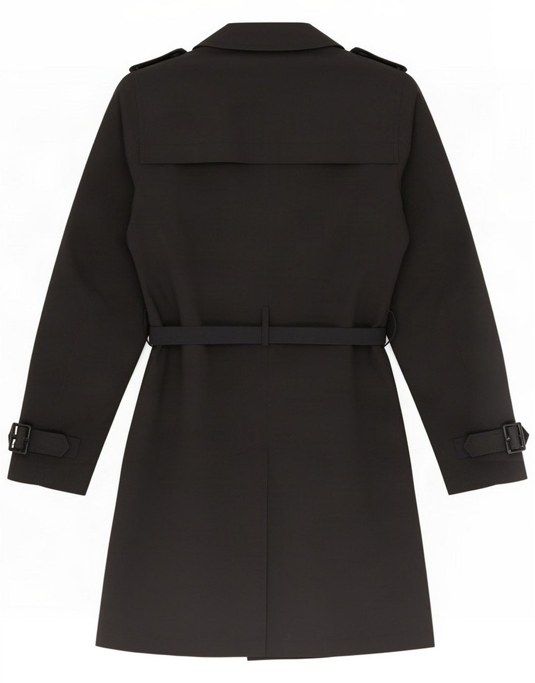 Marks & Spencer Womens Trench Coat UK 12 Poliéster preto médio