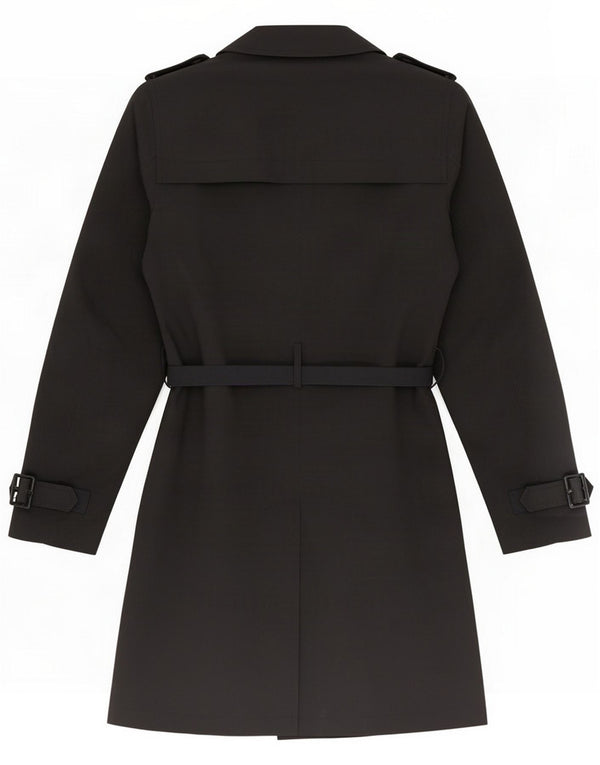 Marks & Spencer Womens Trench Coat UK 12 Poliéster preto médio