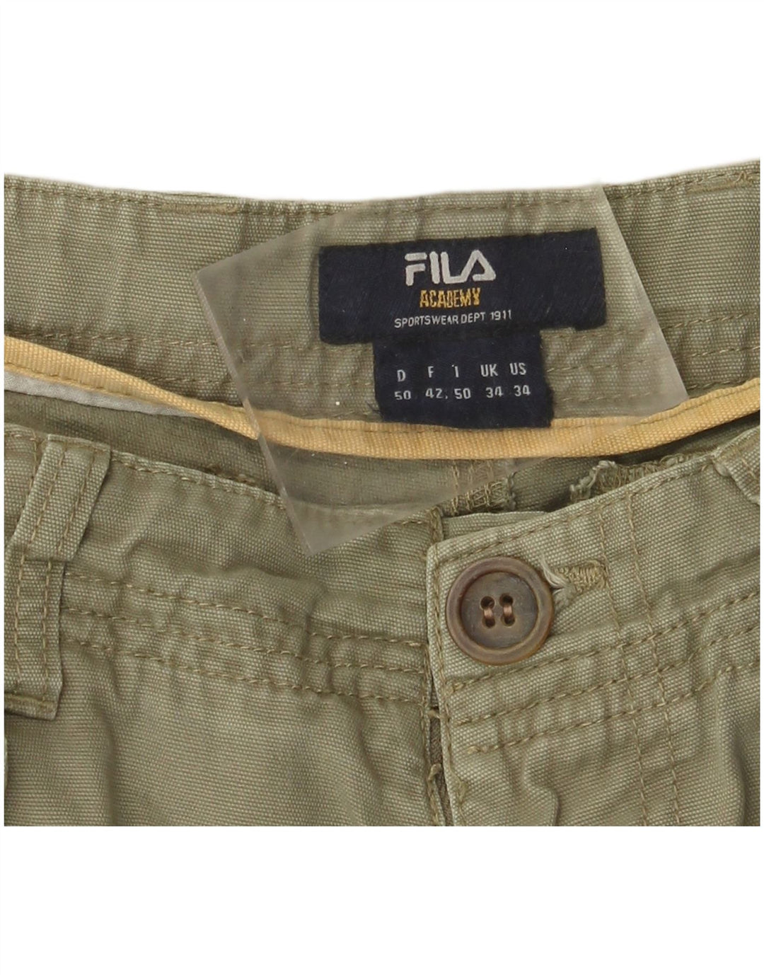 Fila Mens Cargo Shorts W34 Grande Caqui