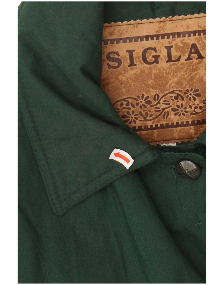 VINTAGE Womens Oversized Overcoat UK 16 Large Green