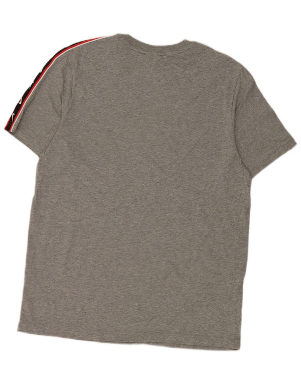 Camiseta gráfica masculina Nike grande algodão colorblock cinza