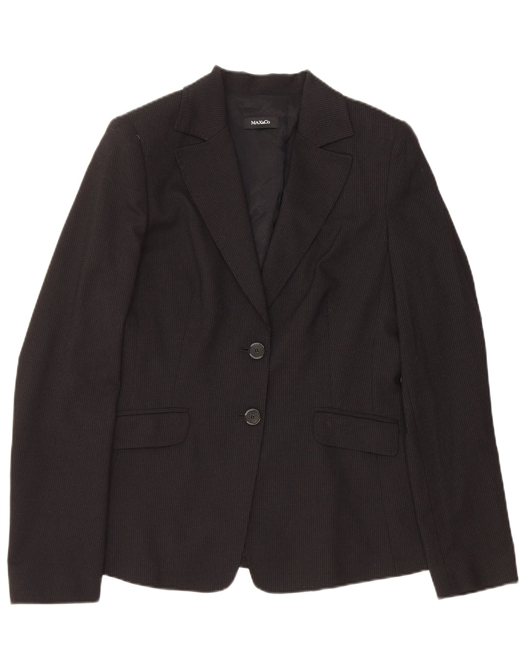 Jaqueta blazer feminina de 2 botões MAX & CO. Reino Unido 14 listras pretas grandes