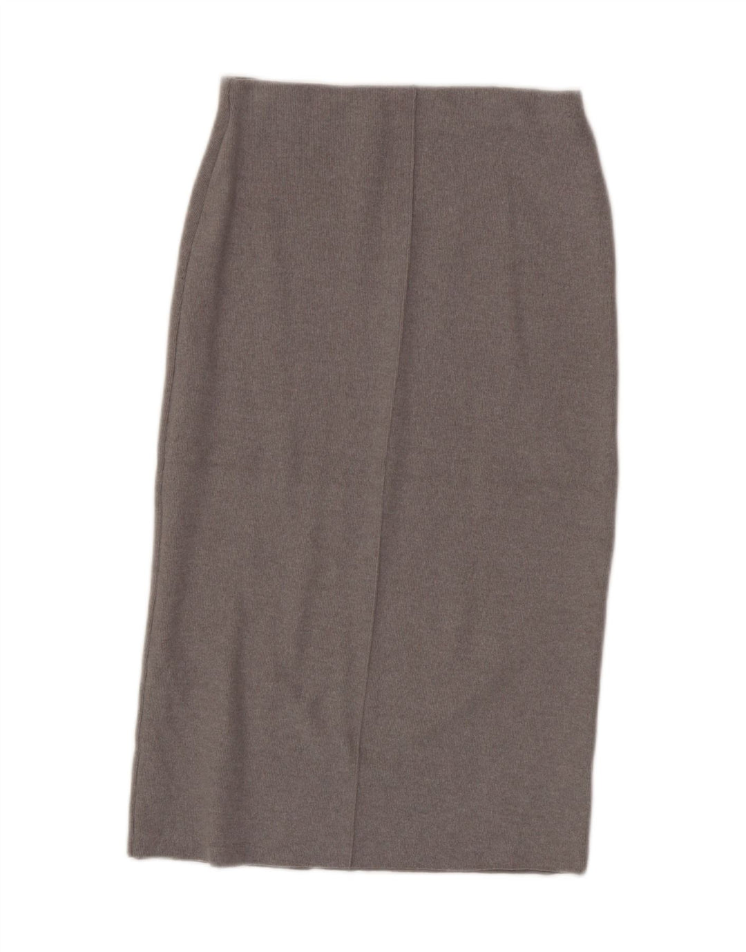 Saia midi feminina Zara cintura alta médio W28 poliéster cinza
