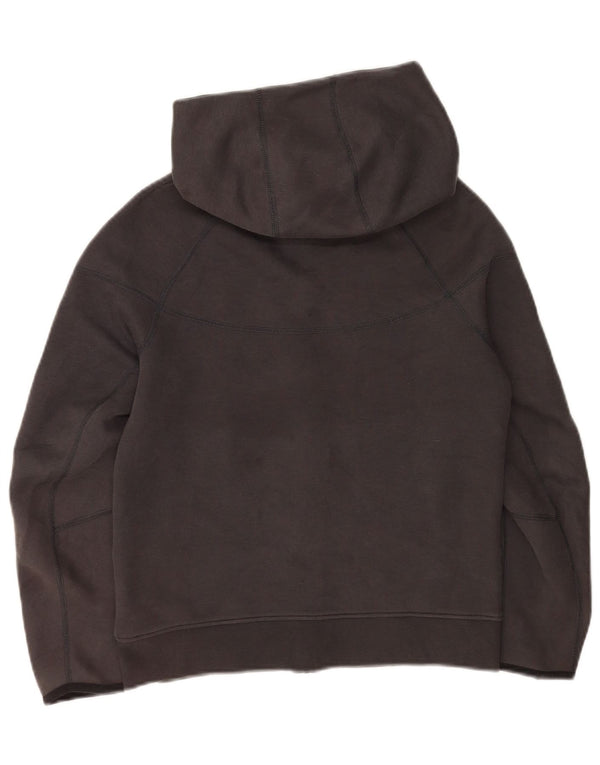 Suéter Nike Boys Zip com capuz 12-13 anos grande algodão cinza