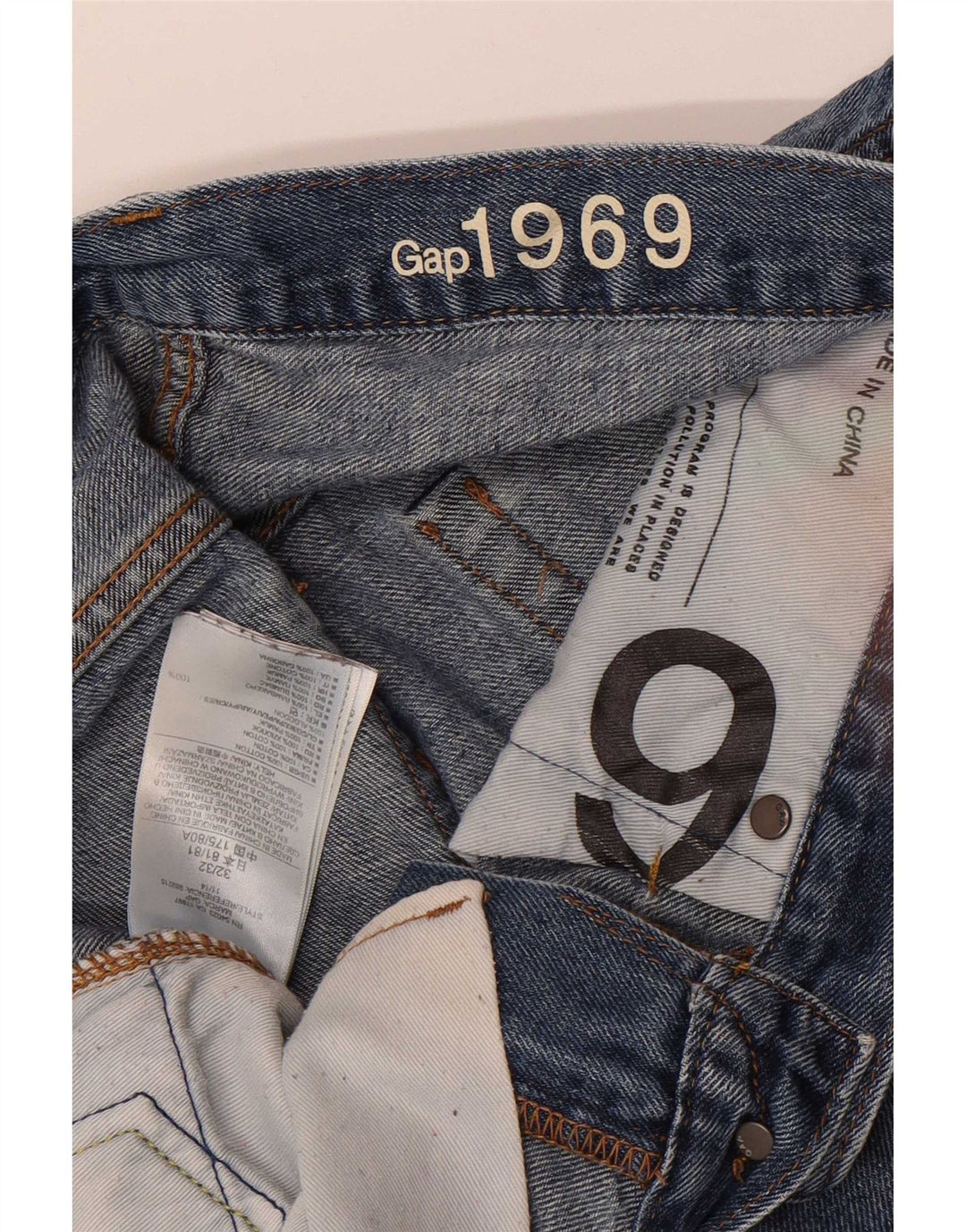 Gap Mens Slim Jeans W32 L32 Azul Algodão