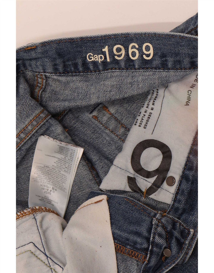 Gap Mens Slim Jeans W32 L32 Azul Algodão