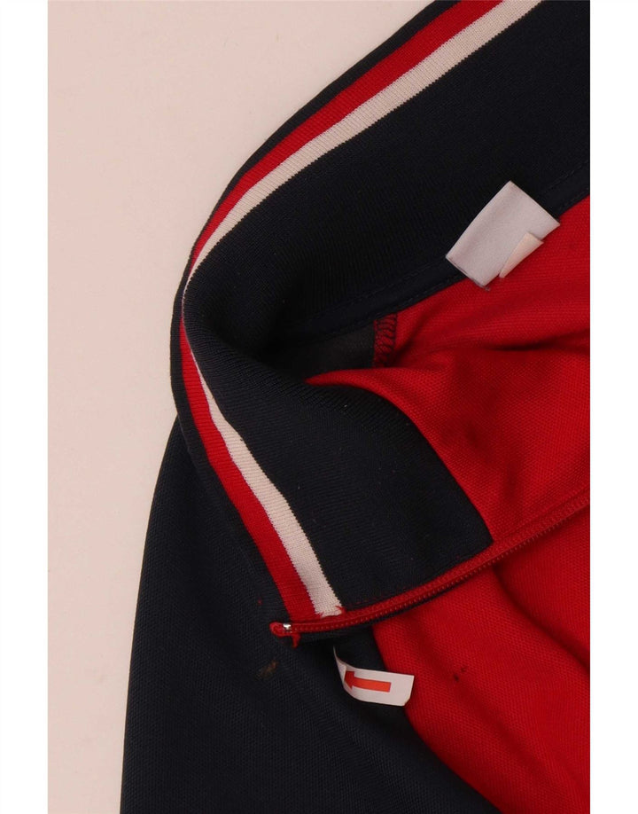 Arena Mens Graphic Tracksuit Top Jaqueta Grande Algodão Colorblock Vermelho