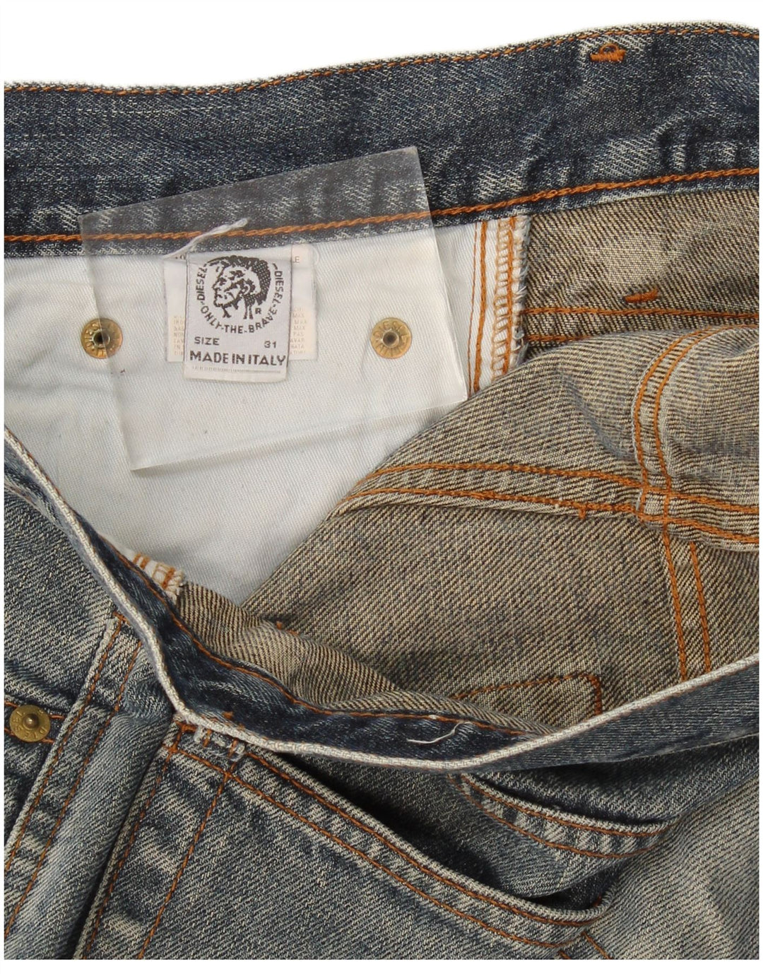 Diesel Mens Straight Jeans W31 L31 Azul Marinho Algodão