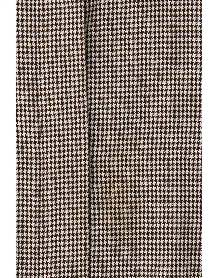 Jaqueta bomber feminina vintage UK 20 2XL poliéster preto Houndstooth