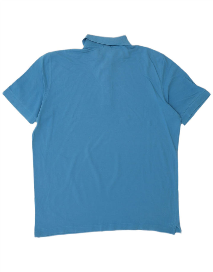 Camisa polo masculina HUGO BOSS grande algodão azul