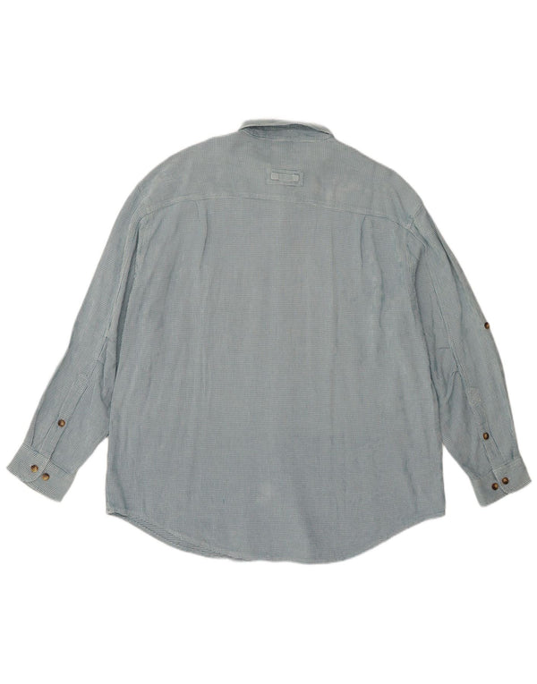 Camisa masculina Orvis XL algodão azul