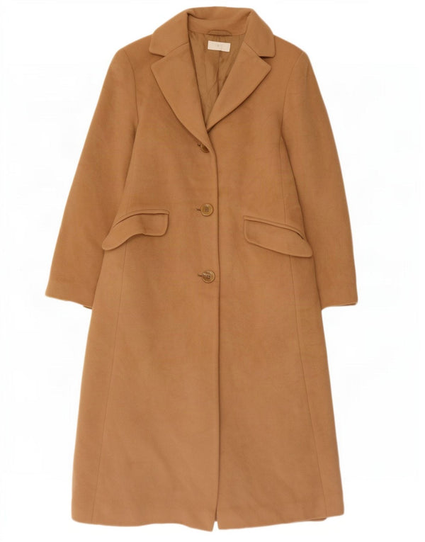 Sobretudo feminino Marks & Spencer UK 12 lã nova bege médio