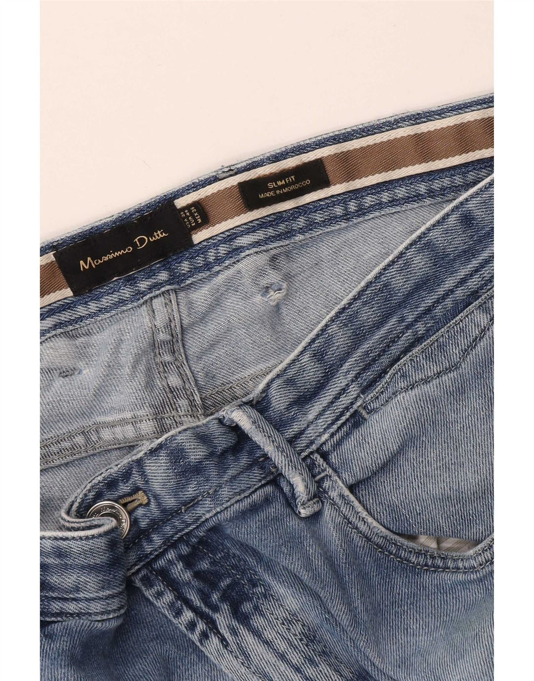 Jeans Slim Masculino Massimo Dutti EU 46 XL W36 L31 Azul
