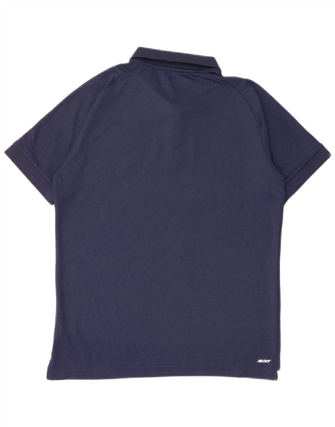 Camisa pólo gráfica masculina New Balance poliéster azul marinho médio