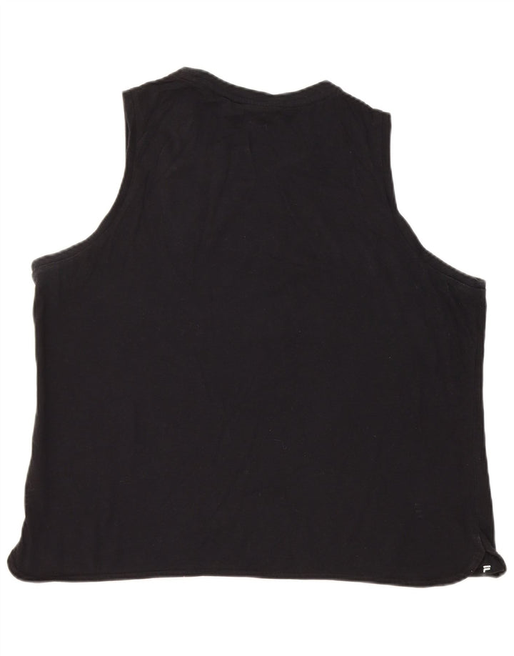 Fila Womens Vest Top UK 18 XL Algodão Preto