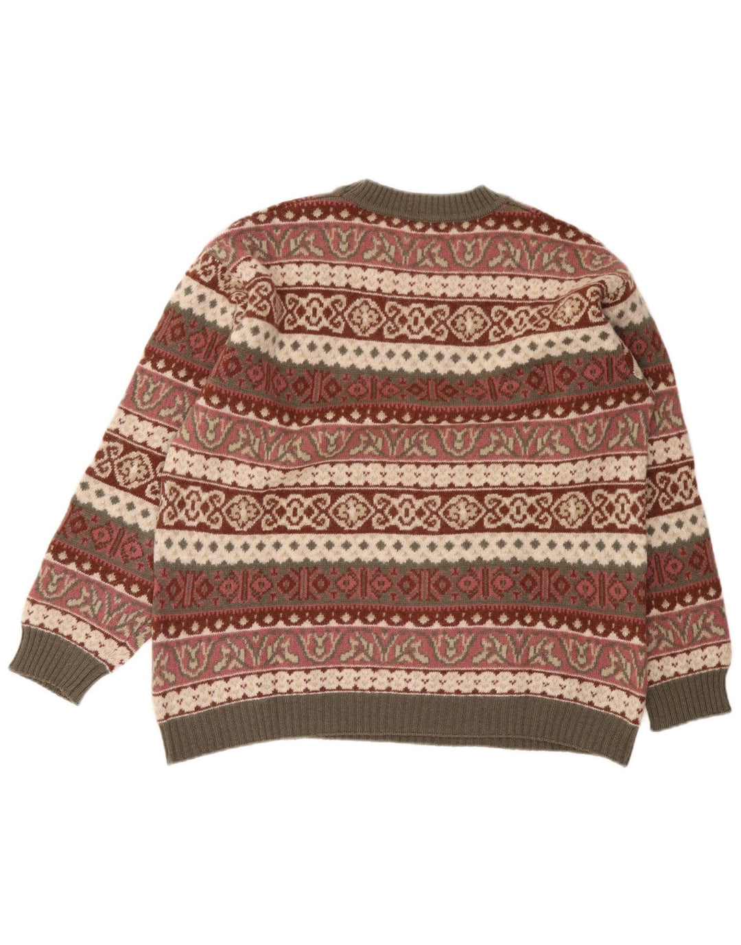 Suéter masculino Sisley com gola redonda XL multicolorido Fair Isle