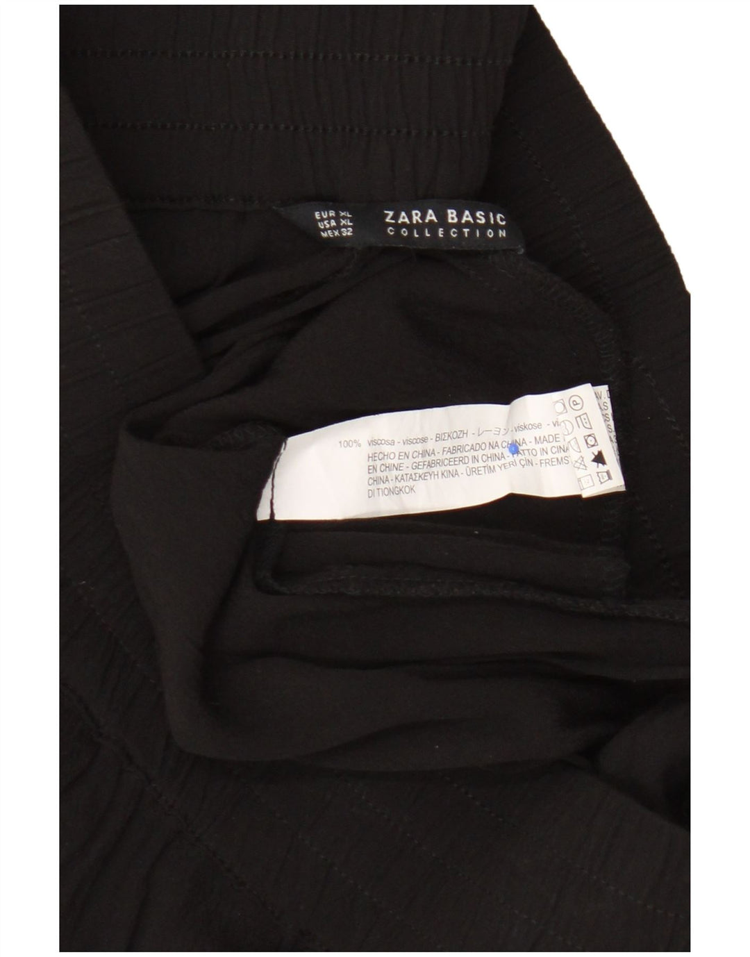 Zara Shorts feminino XL W32 preto viscose