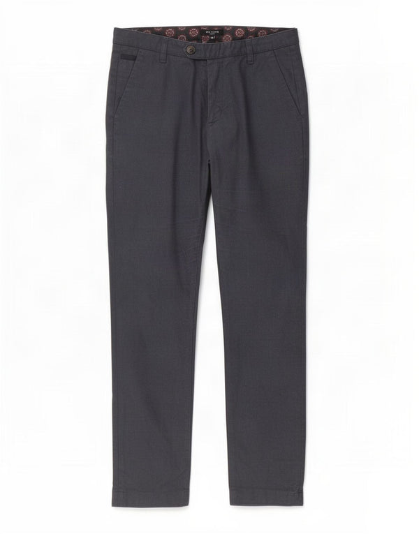 Calça masculina reta Ted Baker W32 L30 azul marinho
