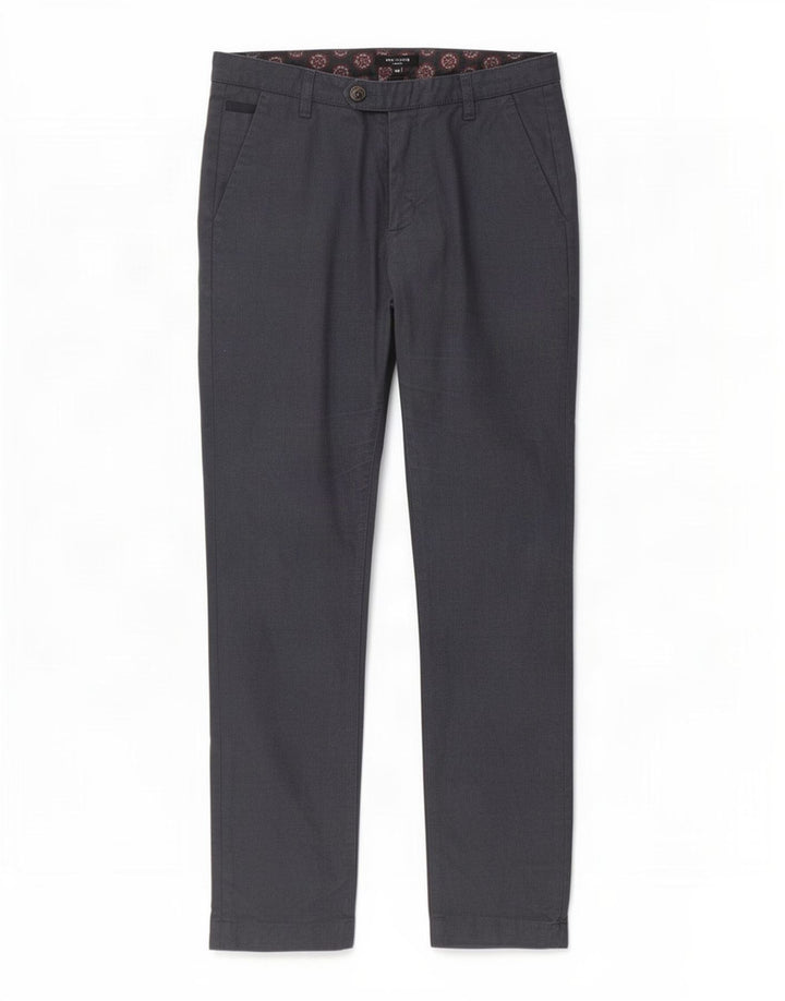 Calça masculina reta Ted Baker W32 L30 azul marinho