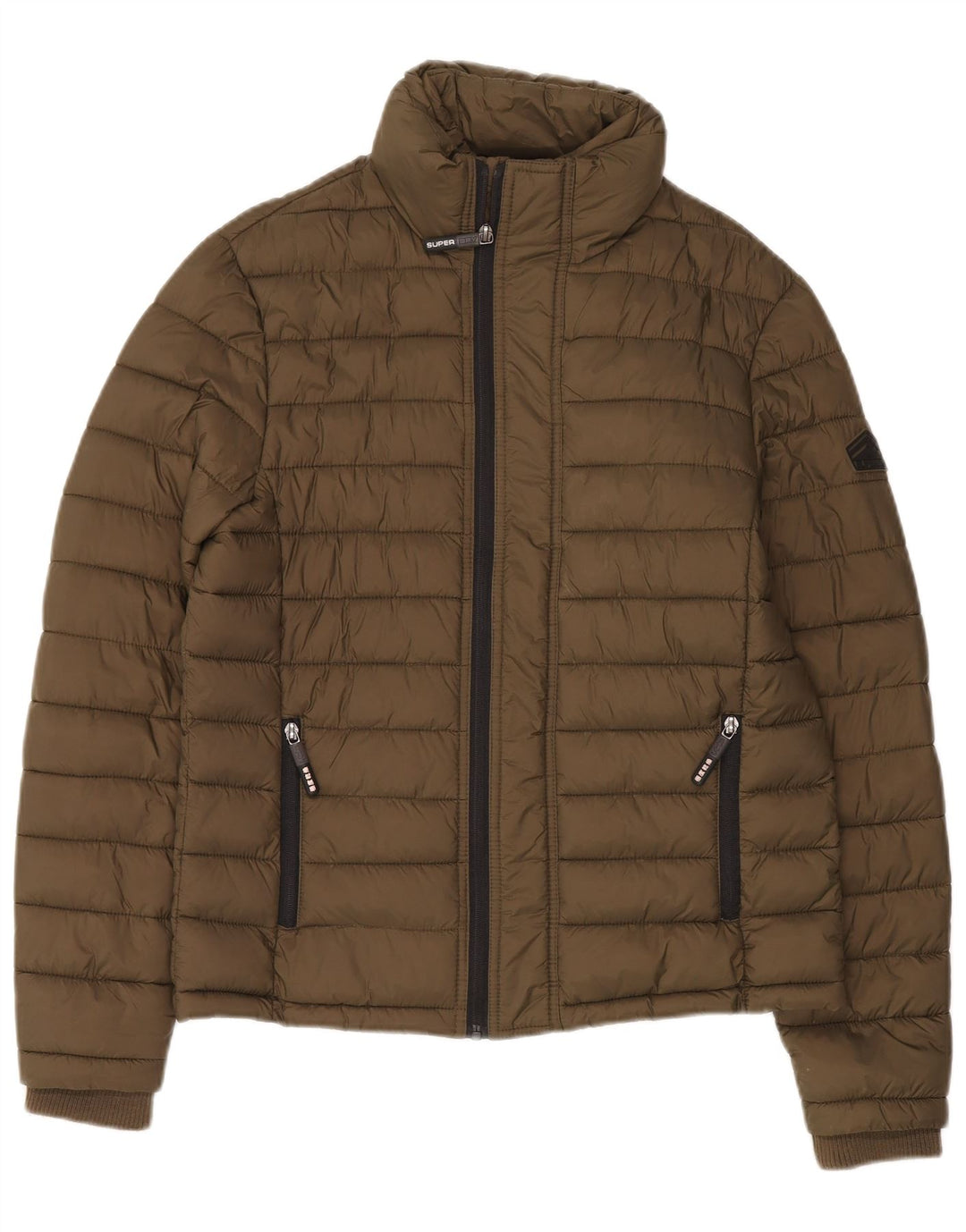 Jaqueta acolchoada masculina Superdry UK 38 médio cáqui nylon