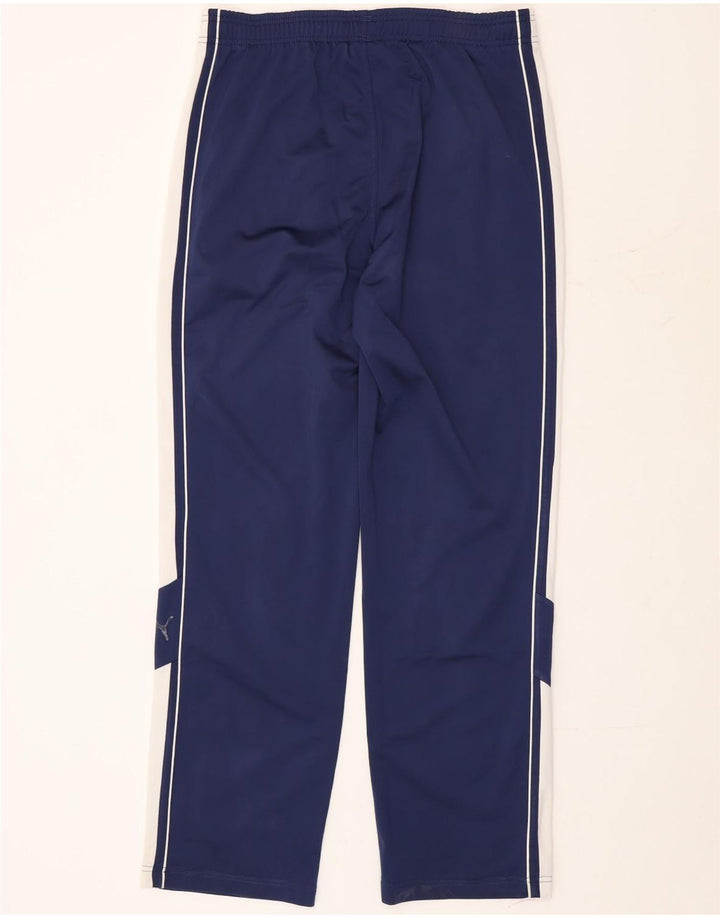 Calça de treino masculina Puma grande azul marinho colorblock poliéster