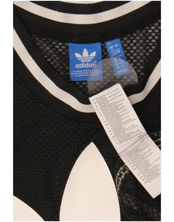Adidas Womens Graphic Vest Top UK 12 Médio Preto Poliéster