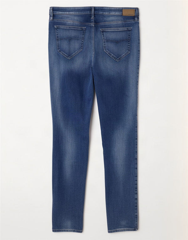 Diesel feminino Skinzee cintura regular slim skinny jeans W33 L30 algodão azul