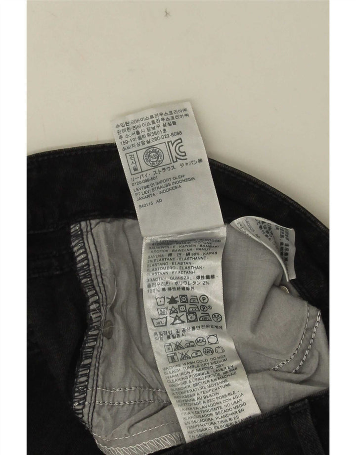 Jeans skinny feminino Levi's W30 L32 algodão preto