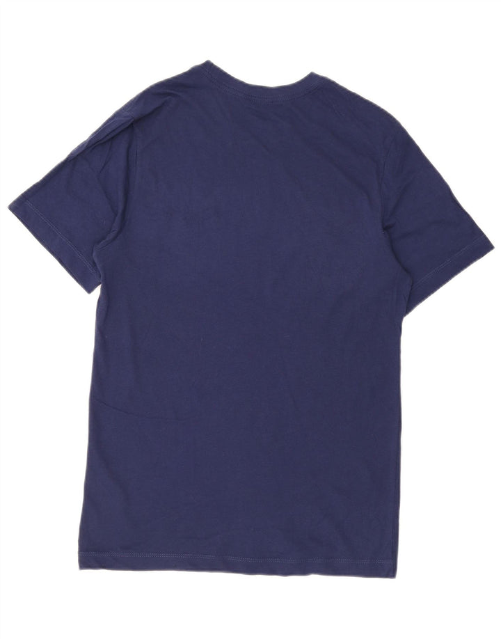 Camiseta gráfica masculina NIKE Top pequeno algodão azul marinho