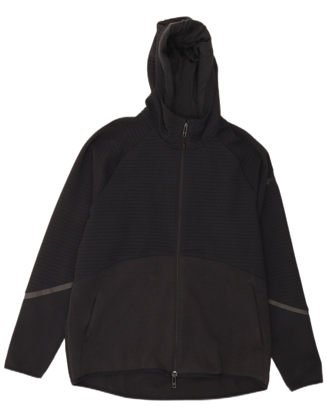 Suéter masculino Under Armour com capuz e zíper grande poliéster preto