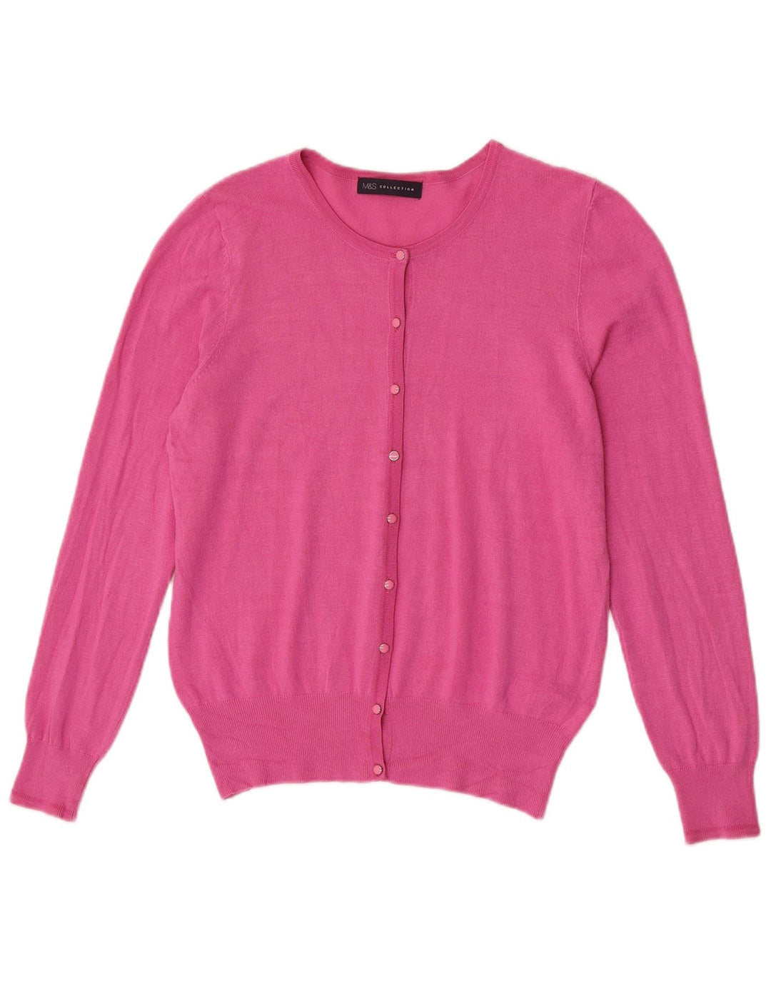 Suéter cardigã feminino Marks & Spencer UK 14 viscose rosa médio
