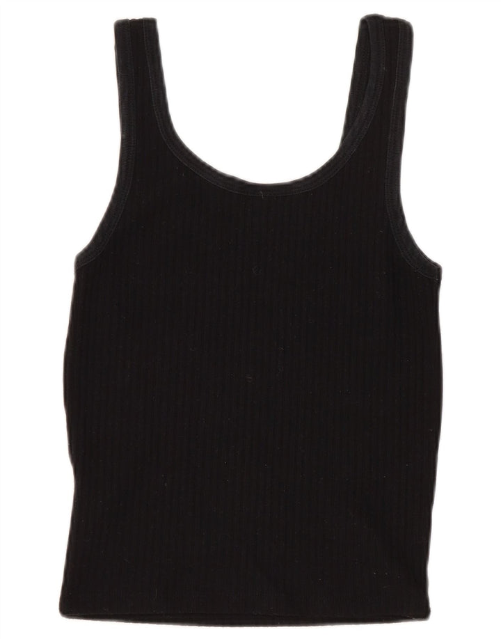 Topshop feminino Cami Top UK 8 pequeno poliéster preto