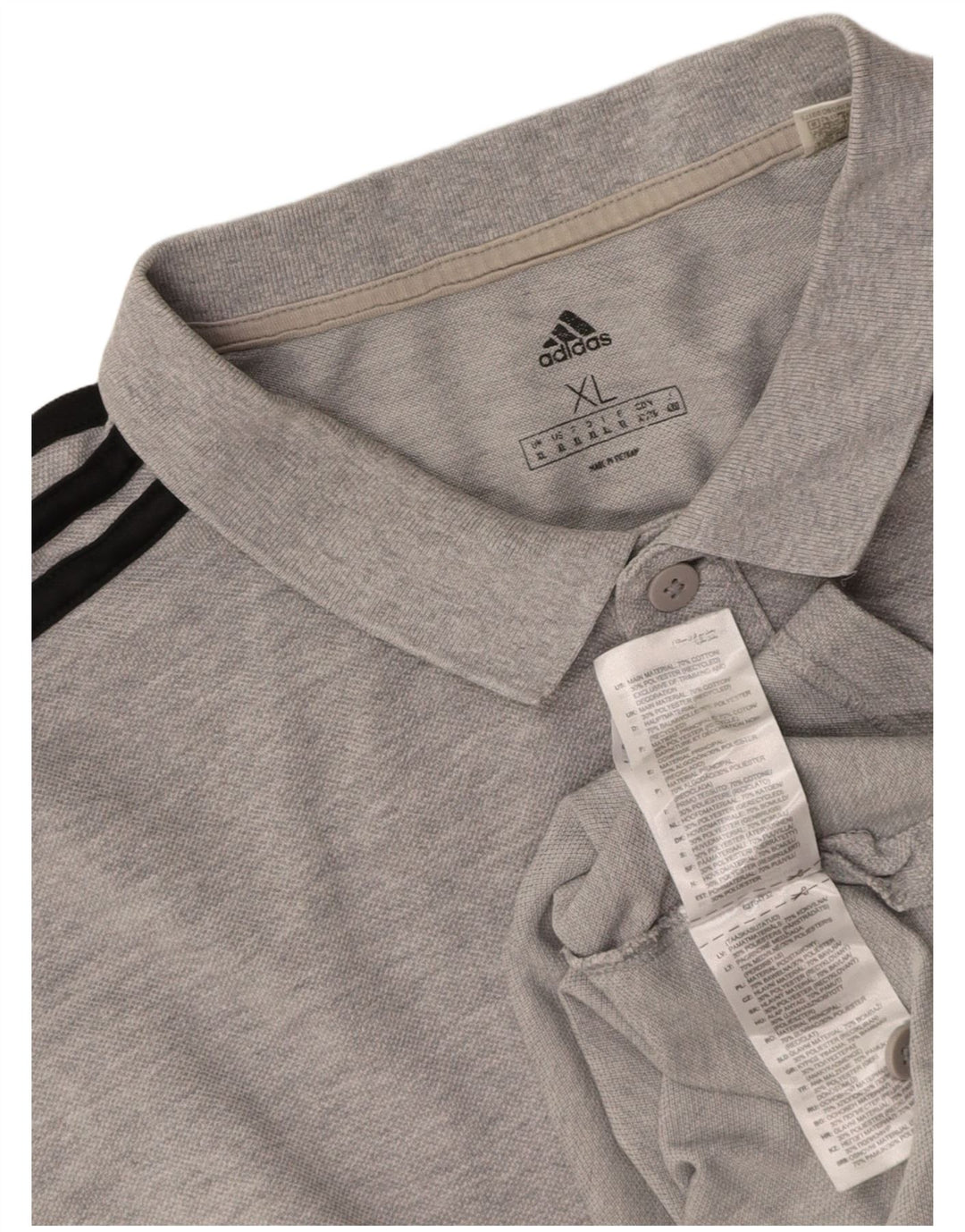 Camisa polo masculina ADIDAS XL cinza algodão