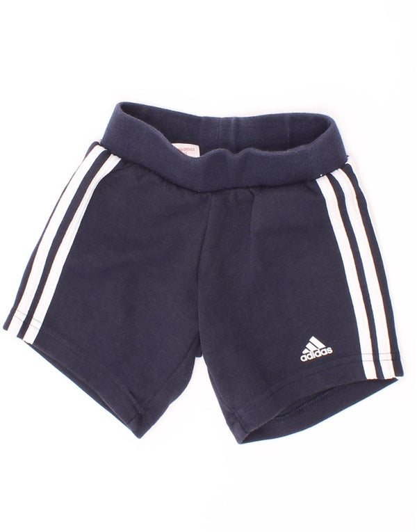 Shorts esportivos Adidas para meninos de 9 a 12 meses algodão azul marinho