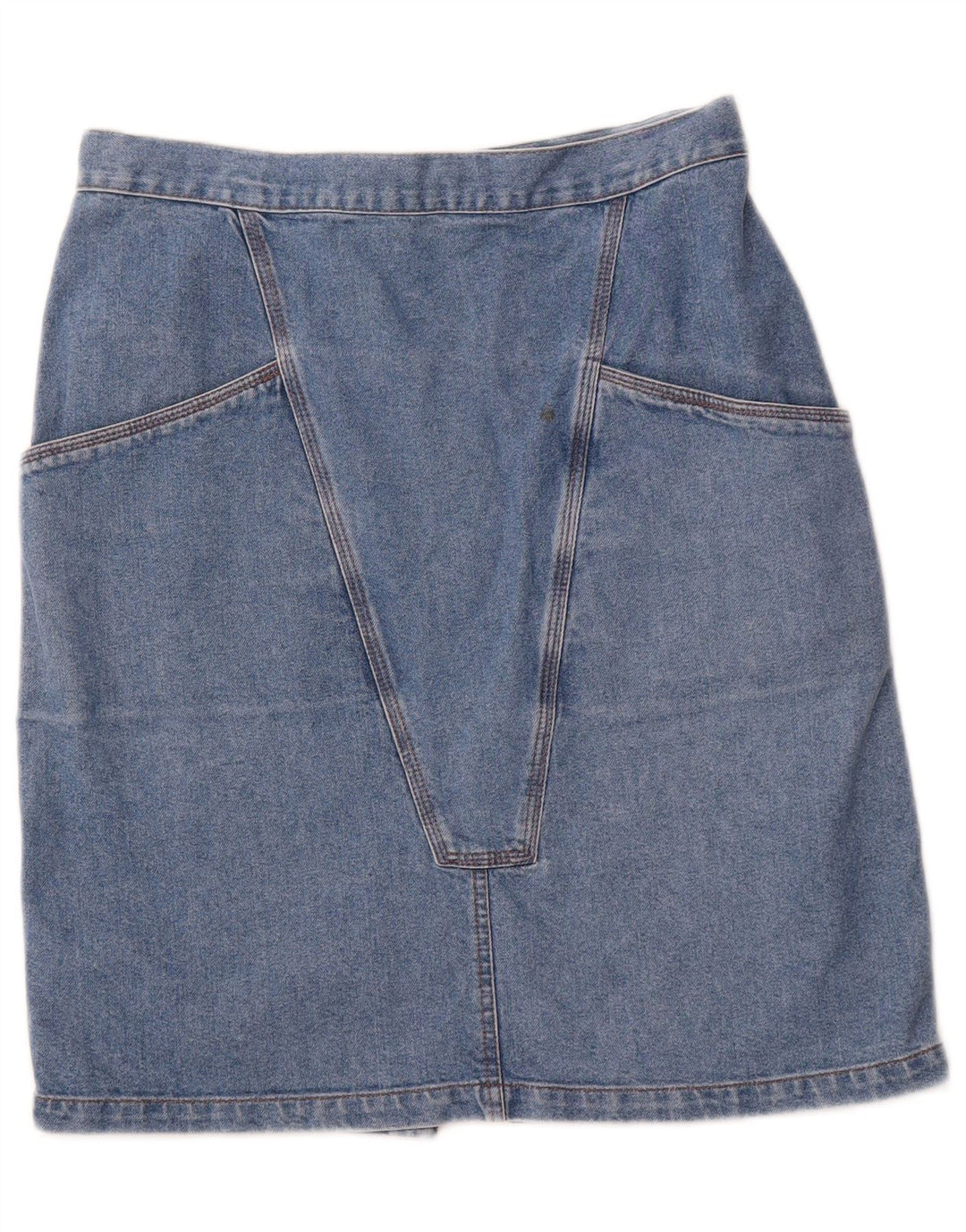 Saia jeans feminina VINTAGE W30 azul médio