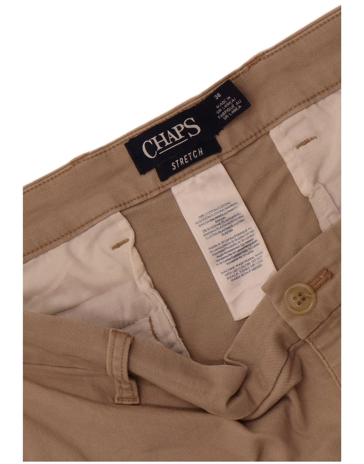 Shorts Chino Masculino Chaps W36 Grande Algodão Bege