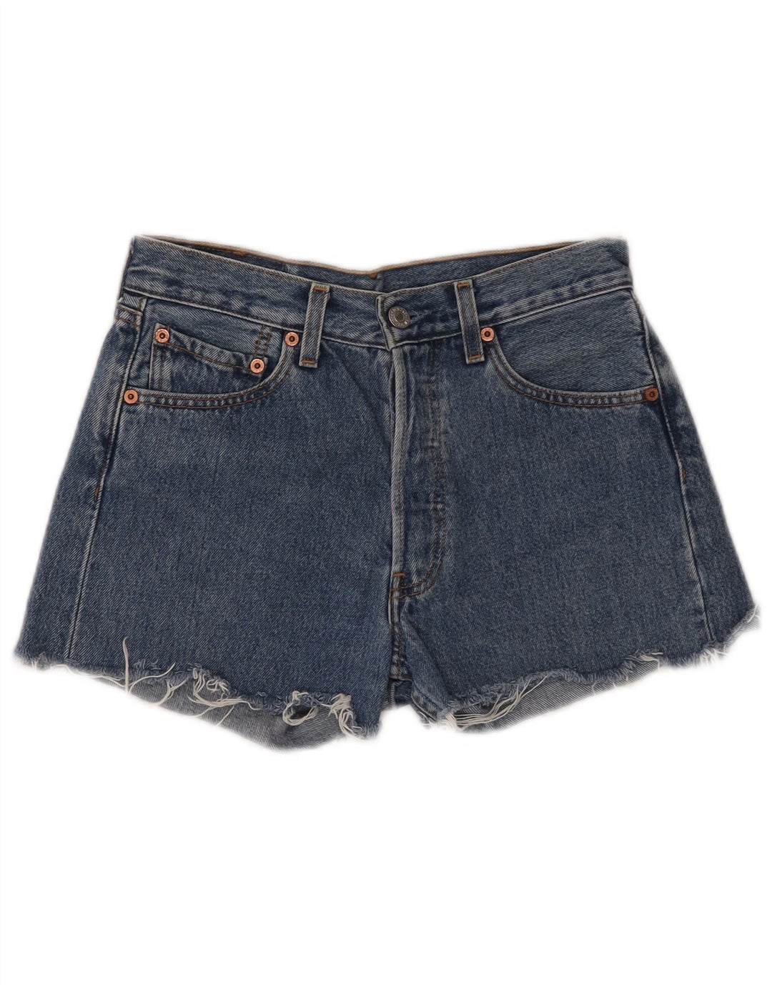 Shorts jeans feminino 501 da LEVI'S W28 azul médio
