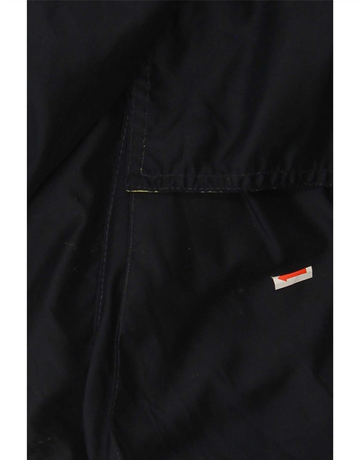 Jaqueta corta-vento masculina Murphy & Nye gráfico Reino Unido 42 XL azul marinho poliéster