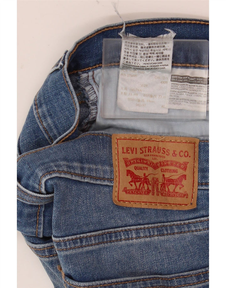 Shorts jeans feminino Levi's W29 algodão azul médio