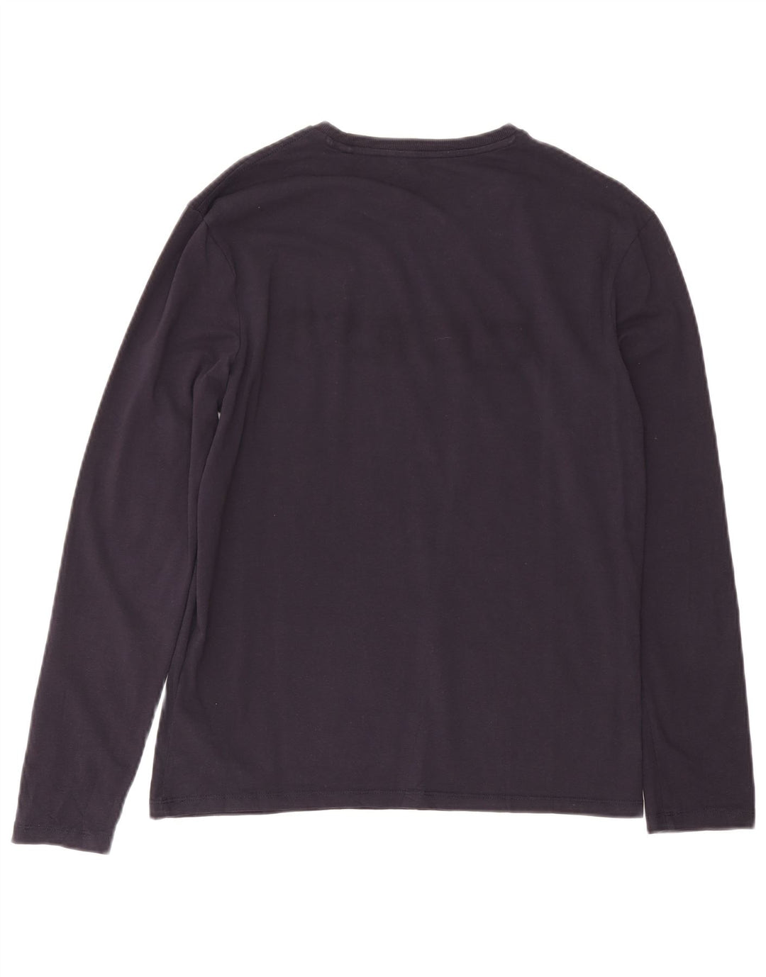 Guess Mens Slim Fit Gráfico Top Manga Longa Reino Unido 36 Pequeno Algodão Azul Marinho