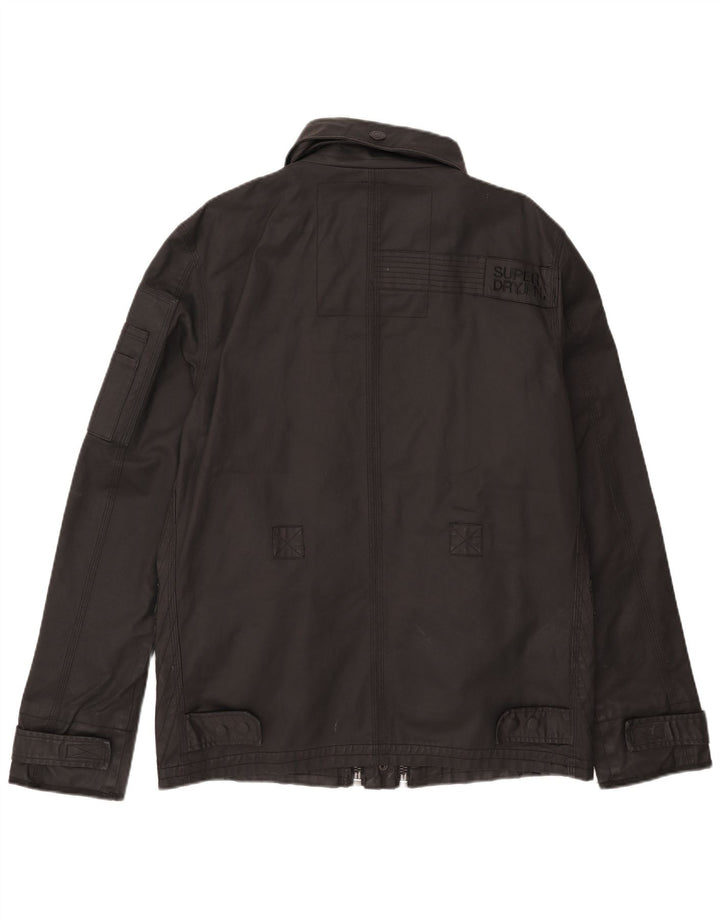 Jaqueta militar masculina Superdry UK 44 2XL algodão preto