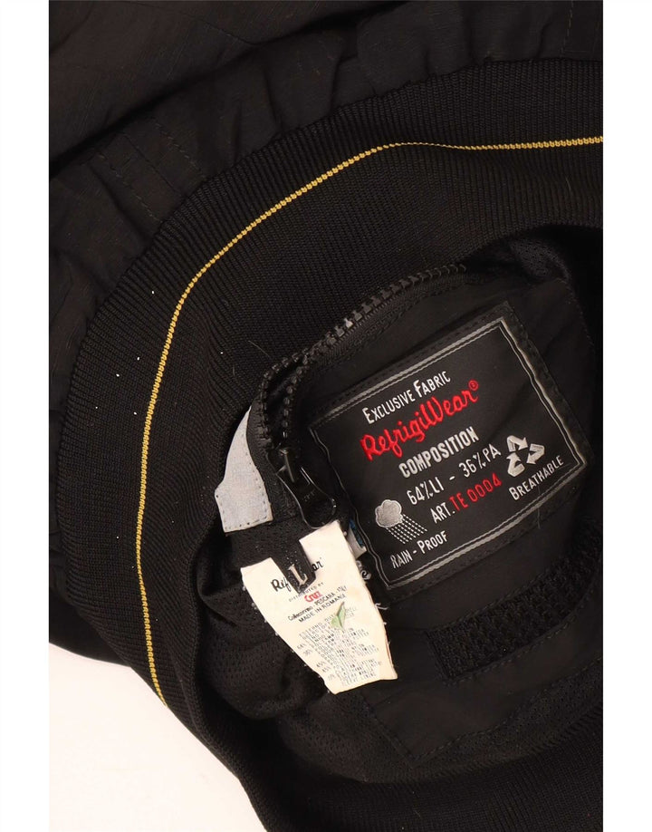 Jaqueta feminina Refrigiwear Cruz Bomber grande algodão preto
