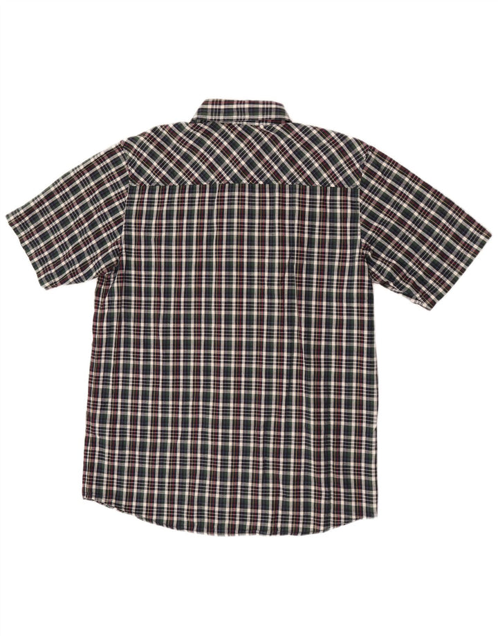 Camisa masculina de manga curta Carhartt de algodão xadrez médio multicolorido