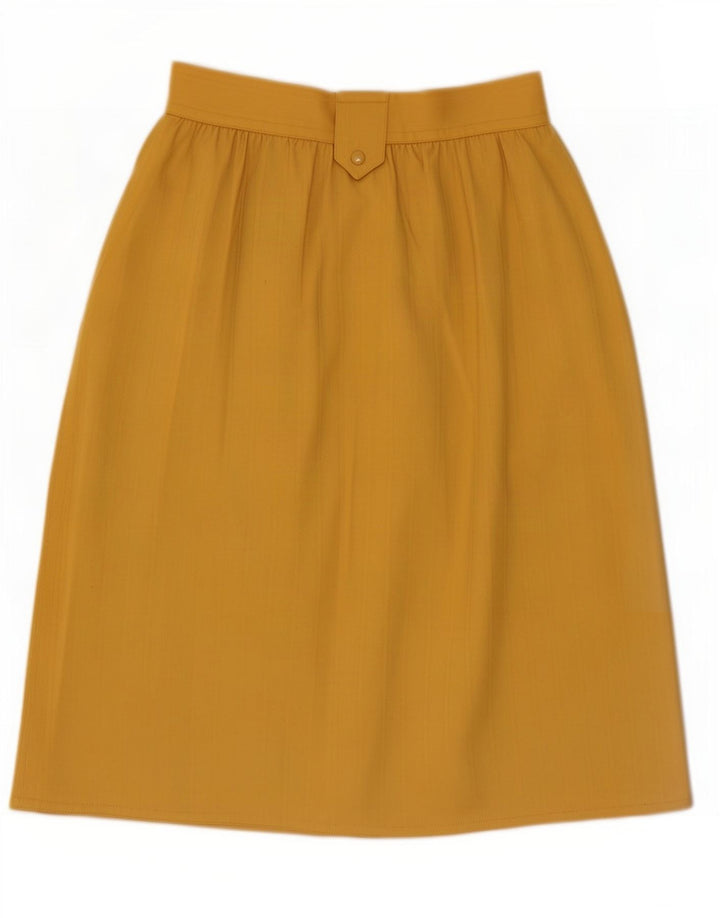 Saia vintage feminina linha A pequena W26 amarela
